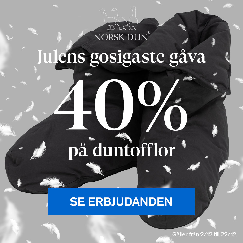 40% på julens gosigaste gåva - duntofflor